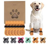 KOOLTAIL Anti Slip Dog Socks for Hot/Cold Pavement to Prevent Licking Paws, Paw Protector&Dog Boots with Grippers for Hardwood Floors,Traction Control No Twist Booties for Small Medium Large Dogs M