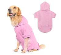 KOOLTAIL Basic Dog Hoodie - Soft and Warm Dog Hoodie Sweater with Leash Hole and Pocket, Dog Winter Coat, Cold Weather Clothes Sweatshirt for Small Medium Large Dogs Puppy Cat Boys Girls Pink XL/XXL