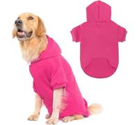 KOOLTAIL Basic Dog Hoodie - Soft & Warm Dog Hoodie Sweater with Leash Hole and Pocket, Dog Winter Coat, Cold Weather Clothes Sweatshirt for Small Medium Large Dogs Puppy Cat Boys Girls Deep Pink L