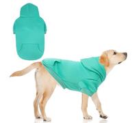 KOOLTAIL Basic Dog Hoodie - Soft Warm Sweater With Leash Hole and Pocket, Winter Coat, Cold Weather Clothes for Small Medium Large Dogs Puppy Cat Boys Girls - Lake Blue XXL