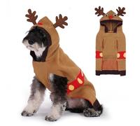 KOOLTAIL Christmas Dog Sweater,Cold Weather Cable Knitwear for Small Medium Large Dogs,Holiday Best Gift,Reindeer Style Thick Warm Winter Pet Clothes for Bulldog,Dachshund,Yorkie,M