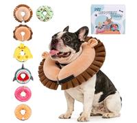 KOOLTAIL Dog Cone Collar Alternative After Surgery, Lion Soft Inflatable Dog Neck Cone for Medium Large Dogs, Adjustable Donut Recovery E Collar with Enhanced Anti-Licking Does Not Impede Vision, M