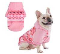 KOOLTAIL Dog Hoodie for Small Medium Large Dogs - Warm Clothes with Leash Hole, Soft Winter Pet Sweater Hat Hooded Sweatshirt, Clod Weather Coat Outfit for Puppy Cat Girls Boys Pink M