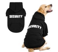 KOOLTAIL Dog Hoodie Security Clothes, Soft & Warm Brushed Fleece Dog Sweater with Leash Hole, Funny Pet Halloween Costume Outfit for Small Medium Large Dogs Puppy Cold Weather Dogs Coat M