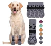 KOOLTAIL Dog Socks for Hot/Cold Pavement to Prevent Licking Paws,Dog Boots&Paw Protector for Hardwood Floors Anti Slip,Traction Control No Twist Grip Booties for Small Medium Large Senior Dogs XL