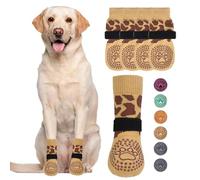 KOOLTAIL Dog Socks for Hot/Cold Pavement to Prevent Licking Paws,Dog Boots&Paw Protector for Hardwood Floors Anti Slip,Traction Control No Twist Grip Booties for Small Medium Large Senior Dogs M