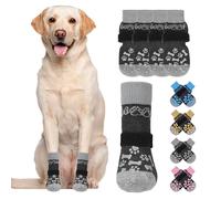 KOOLTAIL Dog Socks for Hot/Cold Pavement to Prevent Licking Paws,Dog Boots&Paw Protector for Hardwood Floors Anti Slip,Traction Control No Twist Grip Booties for Small Medium Large Senior Dogs M