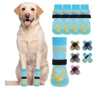 KOOLTAIL Dog Socks Shoes for Hot Pavement to Prevent Licking Paws, Winter Dog Boots&Paw Protector for Hardwood Floors Anti Slip,Traction Control Grip Booties for Small Medium Large Senior Dogs,Blue SM