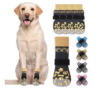 KOOLTAIL Dog Socks Shoes for Hot Pavement to Prevent Licking Paws, Winter Dog Boots & Paw Protector for Hardwood Floors Anti Slip,Traction Control Grip Booties for Small Medium Large Senior Dogs, L