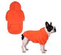 KOOLTAIL Fall Dog Hoodie - Soft & Warm Dog Thanksgiving Sweater with Leash Hole and Pocket, Pet Winter Coat, Cold Weather Clothes Sweatshirt for Small Medium Large Dogs Puppy Cat Boys Girls, Orange SM