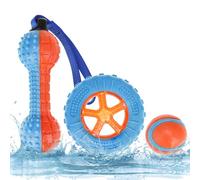 KOOLTAIL Floating Dog Toys,3 Pack TPR Water Pool Fetching Toy with Durable Rope for Small Medium Large Dogs,Bright Bumper Interactive Dog Chew Toys for Summer Outdoor Pool,Training&Teething