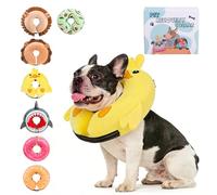 KOOLTAIL Inflatable Dog Cone Collar, Soft Dog Cone Alternative for Large Medium Small Dogs After Surgery, Cute Costume Adjustable Donut Neck Cone for Dogs Cats, Comfortable Recovery E Collar, Duck M