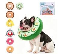 KOOLTAIL Inflatable Dog Cone Collar, Soft Donut E Collar for Dogs After Surgery to Stop Licking Enhanced Alternative, Blow Up Pet Neck Pillow Recovery Adjustable Cone for Dog Cat，Avocado M