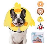 KOOLTAIL Inflatable Dog Cone Collar,Soft Donut E Collar for Dogs After Surgery to Stop Licking Enhanced Alternative,Blow Up Pet Neck Pillow Recovery Adjustable Cone for Dog Cat,Upgrade Size,Duck M+