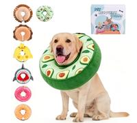 KOOLTAIL Inflatable Dog Cone Collar, Soft Donut E Collar for Dogs After Surgery to Stop Licking Enhanced Alternative, Blow Up Pet Neck Pillow Recovery Adjustable Cone for Dog Cat，Avocado L