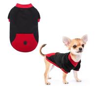 KOOLTAIL Turtleneck Small Dog Jumper for Small Medium size Dogs Boy Girl, Soft &Warm pet Fleece Hoodie Outfits with Pocket and Lead Hole,Comfortable Knitted Winter Clothes to Easy Access Dog Poop Bag