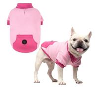 KOOLTAIL Turtleneck Small Dog Jumper for Small Medium size Dogs Boy Girl, Soft &Warm pet Fleece Hoodie Outfits with Pocket and Lead Hole,Comfortable Knitted Winter Clothes to Easy Access Dog Poop Bag