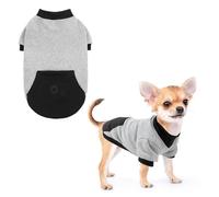 KOOLTAIL Turtleneck Small Dog Jumper for Small Medium size Dogs Boy Girl, Soft &Warm pet Fleece Hoodie Outfits with Pocket and Lead Hole,Comfortable Knitted Winter Clothes to Easy Access Dog Poop Bag