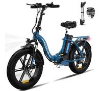 KOOLUX BK6S 20" 4.0 Fat Tire Folding Ebike for Adults, 250W 48V Motor Electric Bike, 32Nm Torque Cycle, 15AH / 48v Battery E-Bike with 100KM Range, Shimano 7-Speed, LED Lights Electric Cycle Off-Road