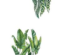 Koomiao Wall Murals European Style Green Plant Background Decorative Wall Sticker Wall Decor for Bedroom 60 * 90Cm