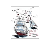 Koomiao Wall Murals Sailing Creative Wall Sticker Wall Decor for Bedroom