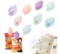Koonafy 16 Pack Chip Clips Bag Clips for Food Packages Clips Binder Mini Finger Sealing Clamps for Food Storage Stationery Paper Bag (Chip Clips)