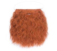 Koonfan Long Curly Fake Wizard Beard Men Realistic Costume Beard for Party Halloween, Orange, Average
