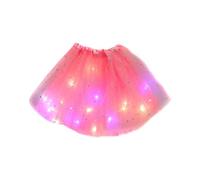 Koongso Adults Layered Light Up Tutu Skirt, Womens Sparkly Sequin LED Tulle Skirt Halloween Xmas Birthday Party Dress Up Dance Ballet Stage Club Mesh Fluffy Dress