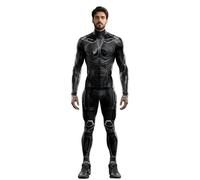 Koongso Adults Superhero Costume, Mens Womens 3D Print Armor Robot Cosplay Bodysuit Full Body Long Sleeve Cyborg Catsuit Jumpsuit Battle Suit for Halloween Party