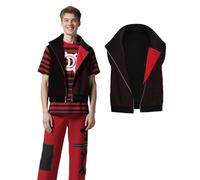 Koongso Adults Zombies Victor Costume, Mens Halloween Vampires Cosplay Outfits Uniform Victor Punk Waistcoat Jacket Gothic Rock Roll Vest Outwear