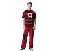 Koongso Adults Zombies Victor Costume, Mens Womens Halloween Vampires Cosplay Outfits Black and Red Victor Uniform Suit Striped Punk T-Shirt and Pants