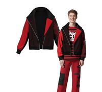 Koongso Adults Zombies Victor Costume, Mens Womens Halloween Vampires Cosplay Outfits Victor Punk Jacket Gothic Rock Roll Zip-Up Outwear Jacket