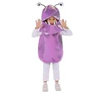 Koongso Girls Boo Monster Costume, Kids Monsters Power Inc Purple Monster Outfit and Headpiece Set Halloween Themed Party Dress Up Novelty Stage Clothes Set