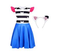 Koongso Girls Gabby Costume, Flying Sleeve Dress with Cat Ear Headband | Toddler Girls Halloween Costume Birthday Party Dress Up, Ages 3-9