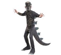 Koongso Kids Dinosaur Monster Costume, Unisex Child King of the Monster Prints Jumpsuit with 3D Mask Halloween Birthday Party Novelty Dress-Up School Stage Props