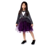 Koongso Kid's Jack Skellington Nightmare Christmas Costume Pumpkin King Black White Striped Tulle Dress for Girls Halloween Party Carnival Performance Fancy Dress