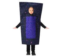 Koongso Kids Pixel Game Costume, Build Mine World Cosplay Outfits - Nether Portal Black Purple Tunic Outfit for Boys Girls Halloween Party Stage Dress Up