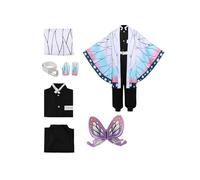 Koongso Kids Shinobu Anime Cosplay Costume, Boy Girl Shinobu Kimono Uniform Outfit Halloween Costume Role Play Full Set