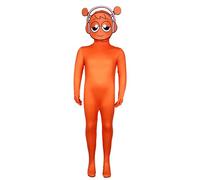Koongso Kids Sprunki Costume, Boys Girls Music Adventure Sprunki Cosplay Jumpsuit Funny Sprunki Game Figures Gray Oren Raddy Costume Outfit for Fans