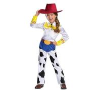 Koongso Kids Woody Jessie Deluxe Costume Kit Cowboy Cowgirl Jumpsuit with Hat for Boy Girl Child Halloween Cosplay Party Onesie Stage Dressing Up Outfit