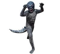 Koongso Unisex Kids King of the Monster Costume Mutant Dinosaur Printed Jumpsuit with Mask Child Halloween Role Play Party Horror Dress Up School Performance Outfits