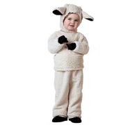 Koongso Unisex Kids Sheep Wooly Costume Little Lamb Outfits for Girls Boys Cute Animal Role Play Halloween Party Dress Up Stage Photograph Props Homewear