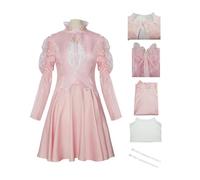 Koongso Wicked Glinda Costume for Women, The Good Witch Glinda Party Dress Up Halloween Wicked Witch Cosplay Outfit
