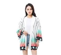 Koongso Womens Shinobu Anime Cosplay Costume, Adults Halloween Shinobu Kimono Jacket Ladies Shinobu Cardigan Top
