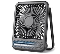 Koonie Rechargeable USB Desk Fan, 7ft Strong Airflow, 35dB Ultra Quiet, Portable Battery Fan with 2.5-11h Runtime, 3 Speeds Desktop, 180° Rotation, Mini Table for Home Office Indoor Outdoor