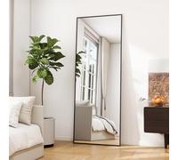 Koonmi 53x163 cm Mirror Full Length - Minimalist Modern Full Body Floor Length Mirror - Standing, Hanging, Leaning for Living Room, Black