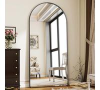 Koonmi 76x171 cm Arch Mirror Full Length, Standing Full Body Dressing Mirror with Round Corners, Wall Mounted, Leaning, for Living Room, Black