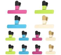 KOOOGEAR 12 Pcs Bag Clips for Food Storage,Reusable Food Bag Clips for Sealing Freezer Bags Keeping Food Fresh,Ideal forSnacks Office Coffee Home Kitchen