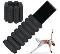 KOOOGEAR 2 PCS Adjustable Wrist Weights Ankle Weights Set for Exercise Walking Jogging Yoga Aerobics Pilates Dance Running Swimming Fitness Wristband Weight (Black 0.25 kg each)