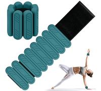 KOOOGEAR 2 PCS Adjustable Wrist Weights Ankle Weights Set for Exercise Walking Jogging Yoga Aerobics Pilates Dance Running Swimming Fitness Wristband Weight (Blackish green 1 kg each)